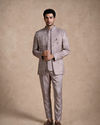 Manyavar Men Purple Blended Rayon Jodhpuri Suit