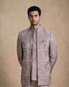 Manyavar Men Purple Blended Rayon Jodhpuri Suit