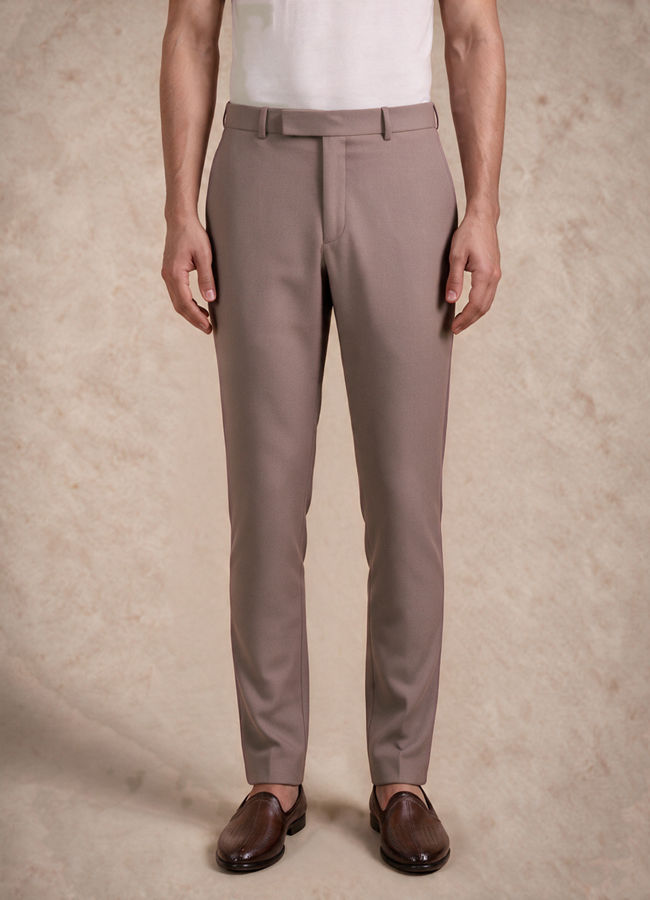 Manyavar Men Dusty Pink Blended Rayon Jodhpuri Suit with Pocket Square