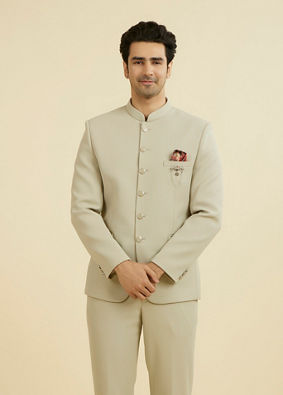 Manyavar Men Regal Pista Jodhpuri Suit
