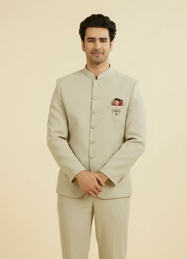 Manyavar Men Regal Pista Jodhpuri Suit