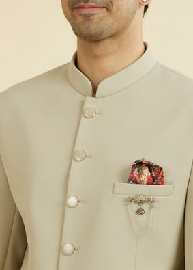 Manyavar Men Regal Pista Jodhpuri Suit