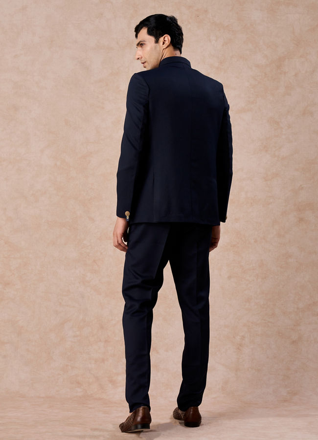 Manyavar Men Blue Majestic Elegance Jodhpuri Suit