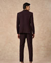 Manyavar Men Wine Blended Rayon Jodhpuri Suit