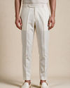 Manyavar Men Cream Blended Cotton Jodhpuri Suit with Embroidery