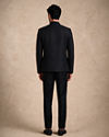 Manyavar Men Black Blended Rayon Jodhpuri Suit with Embroidery
