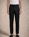 Manyavar Men Black Blended Rayon Jodhpuri Suit with Embroidery