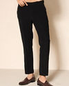 Manyavar Men Black Velvet Embroidered Jodhpuri Suit