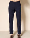 Manyavar Men Dark Blue Velvet Jodhpuri Suit with Embroidery