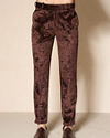 Manyavar Men Brown Velvet Jodhpuri Suit