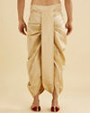 Manyavar Men Soft Fawn Floral Embroidered Dhoti with Rhinestones