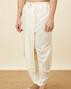 Manyavar Men Simple Off White Dhoti