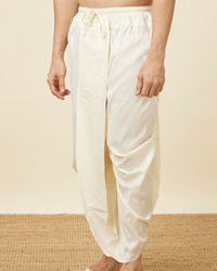 Manyavar Men Simple Off White Dhoti