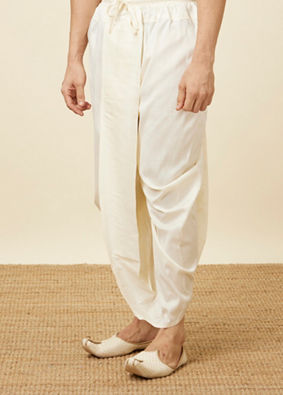 Simple Off White Dhoti image number 1