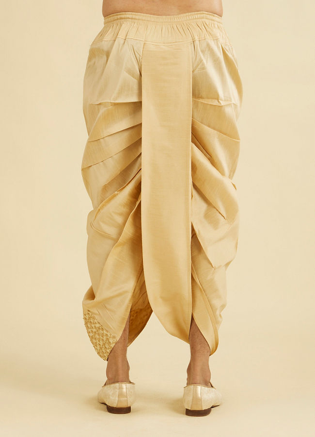Manyavar Men Fawn Artistic Elegance Dhoti