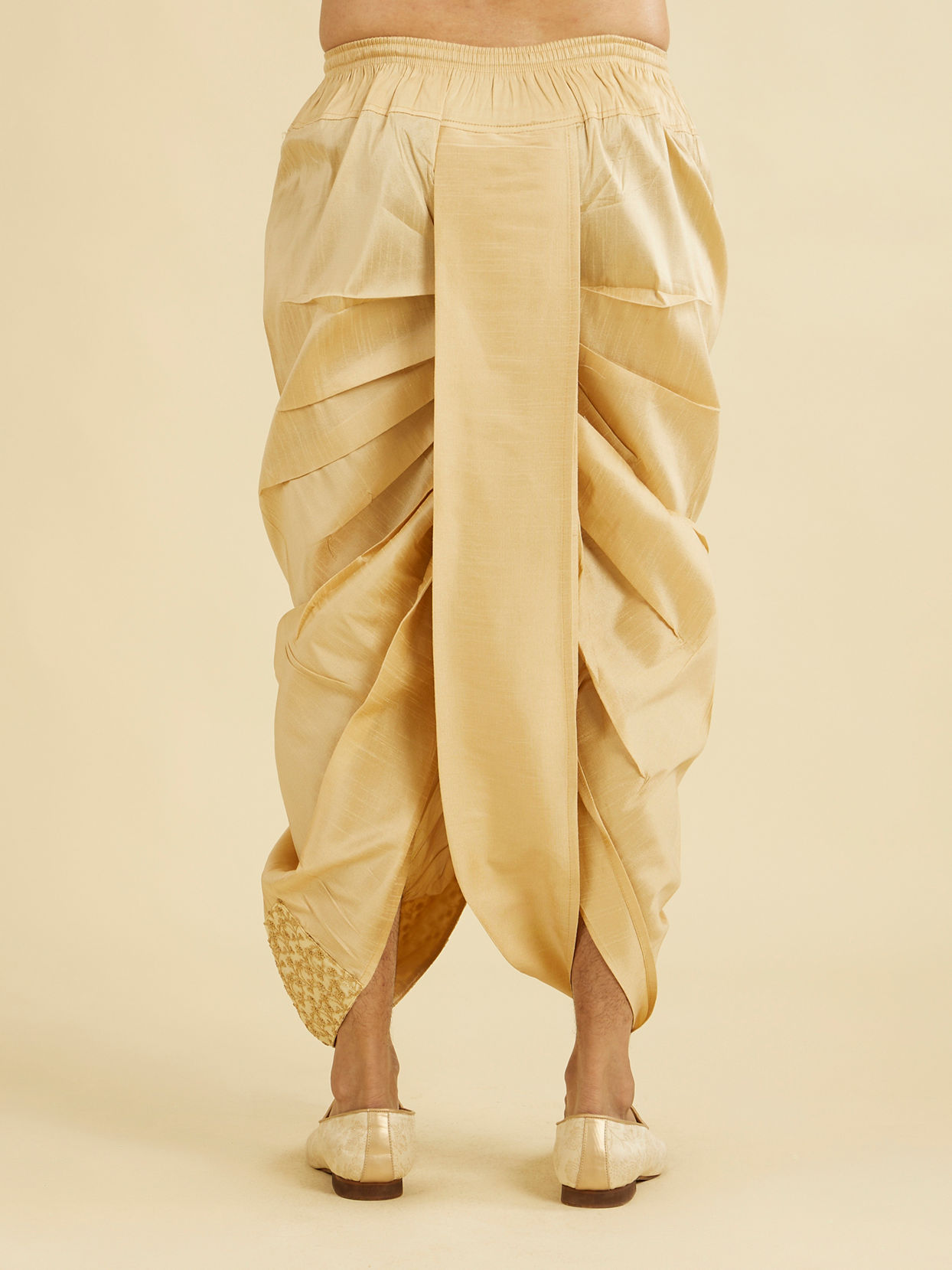 Manyavar Men Fawn Artistic Elegance Dhoti