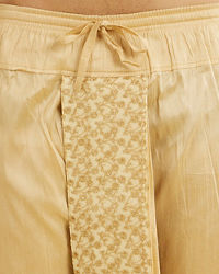 Manyavar Men Fawn Artistic Elegance Dhoti
