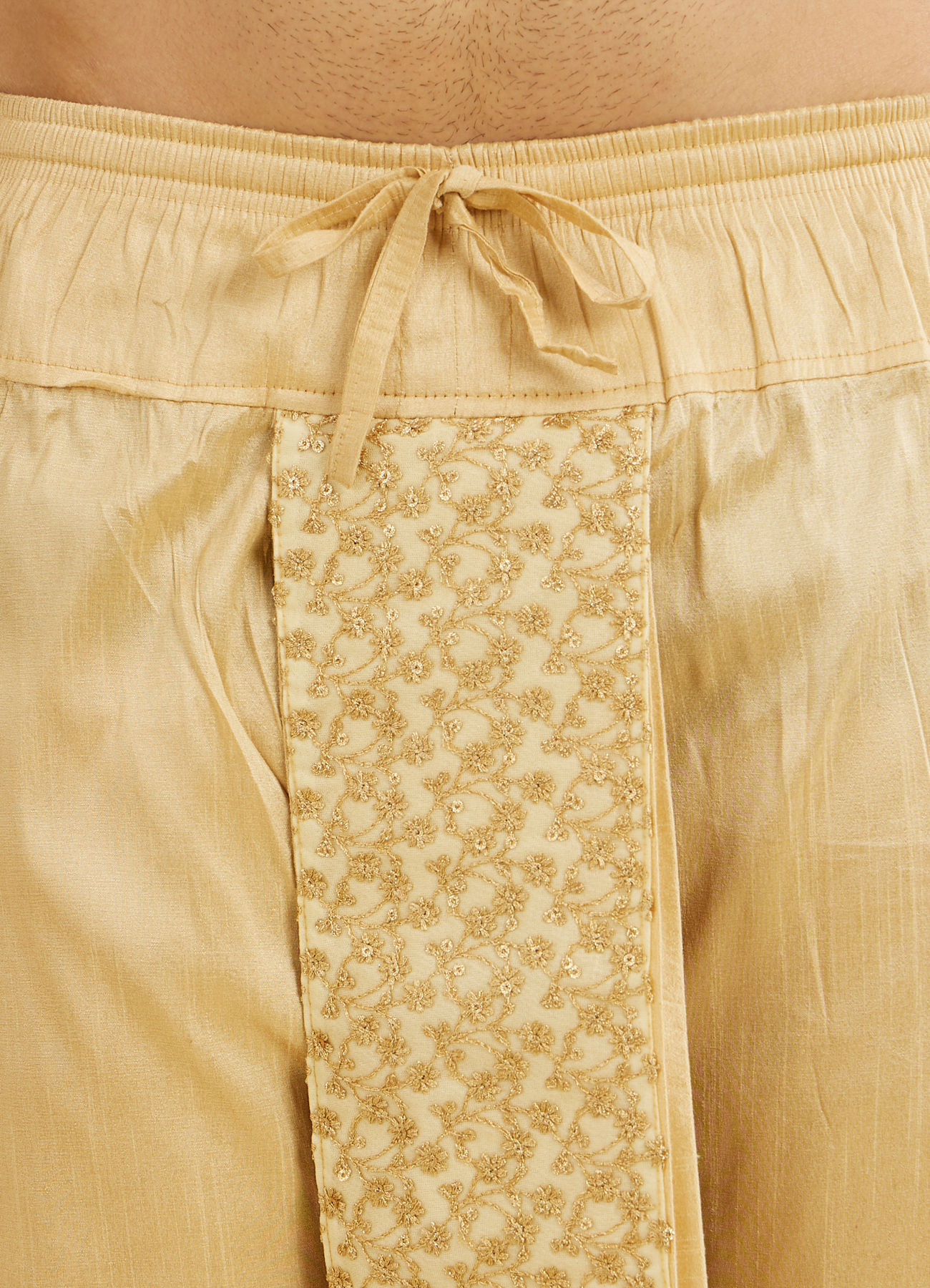 Manyavar Men Fawn Artistic Elegance Dhoti
