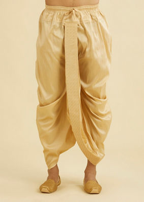 Manyavar Men Fawn Festivity Dhoti image number 0