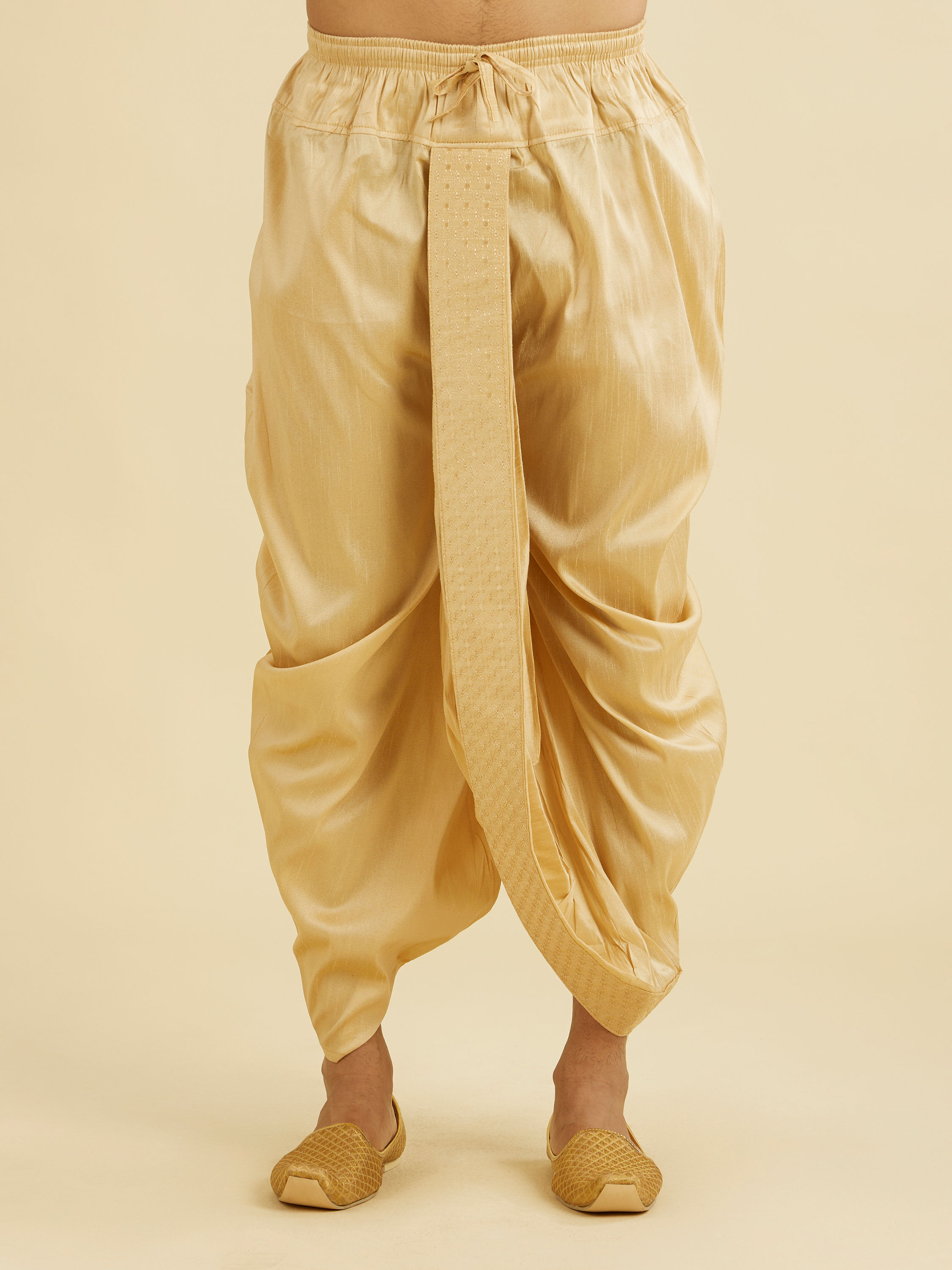 Manyavar Men Fawn Festivity Dhoti