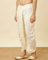 alt message - Manyavar Men Pristine White Royal Dhoti image number 2