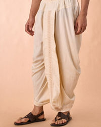 Manyavar Men Regal Cream Ensemble Dhoti
