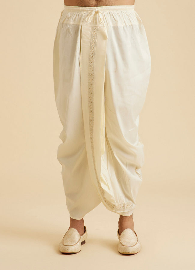 Manyavar Men Creamy Elegance Dhoti
