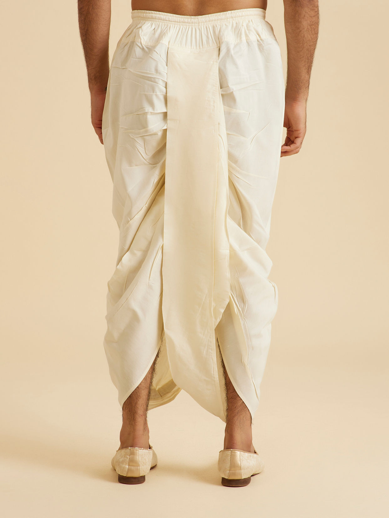 Manyavar Men Creamy Elegance Dhoti