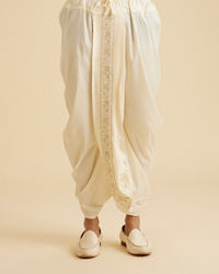 Manyavar Men Cream Elegance Dhoti