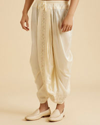 Manyavar Men Cream Elegance Dhoti