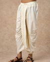 Manyavar Men Cream Blended Viscose Dhoti