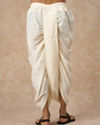Manyavar Men Cream Blended Viscose Dhoti