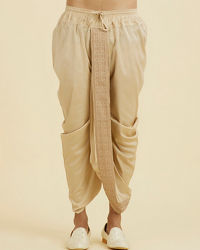 Manyavar Men Beige Ethereal Dhoti