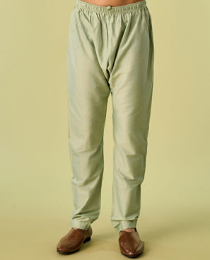 Diwas Men Light Mid Green Elegance Kurta Jacket Set