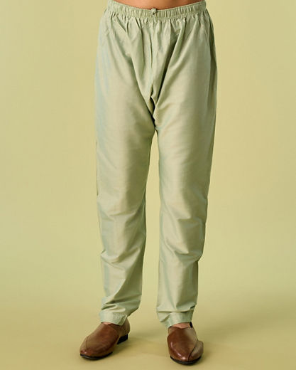 Diwas Men Light Mid Green Elegance Kurta Jacket Set