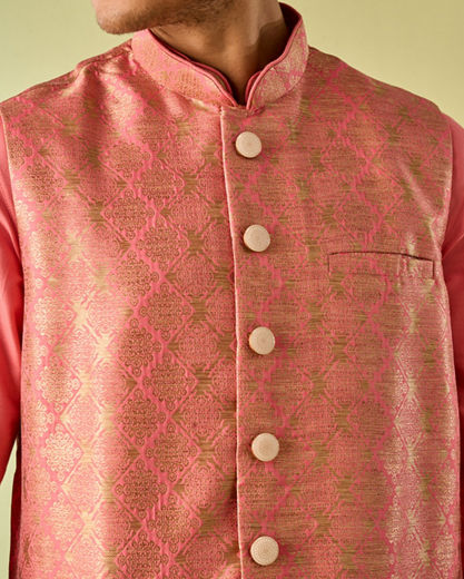 Diwas Men Coral Festival Flourish Kurta Jacket Set