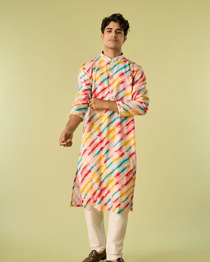 Diwas Men Enthralling Rani Yellow Kurta Jacket Set