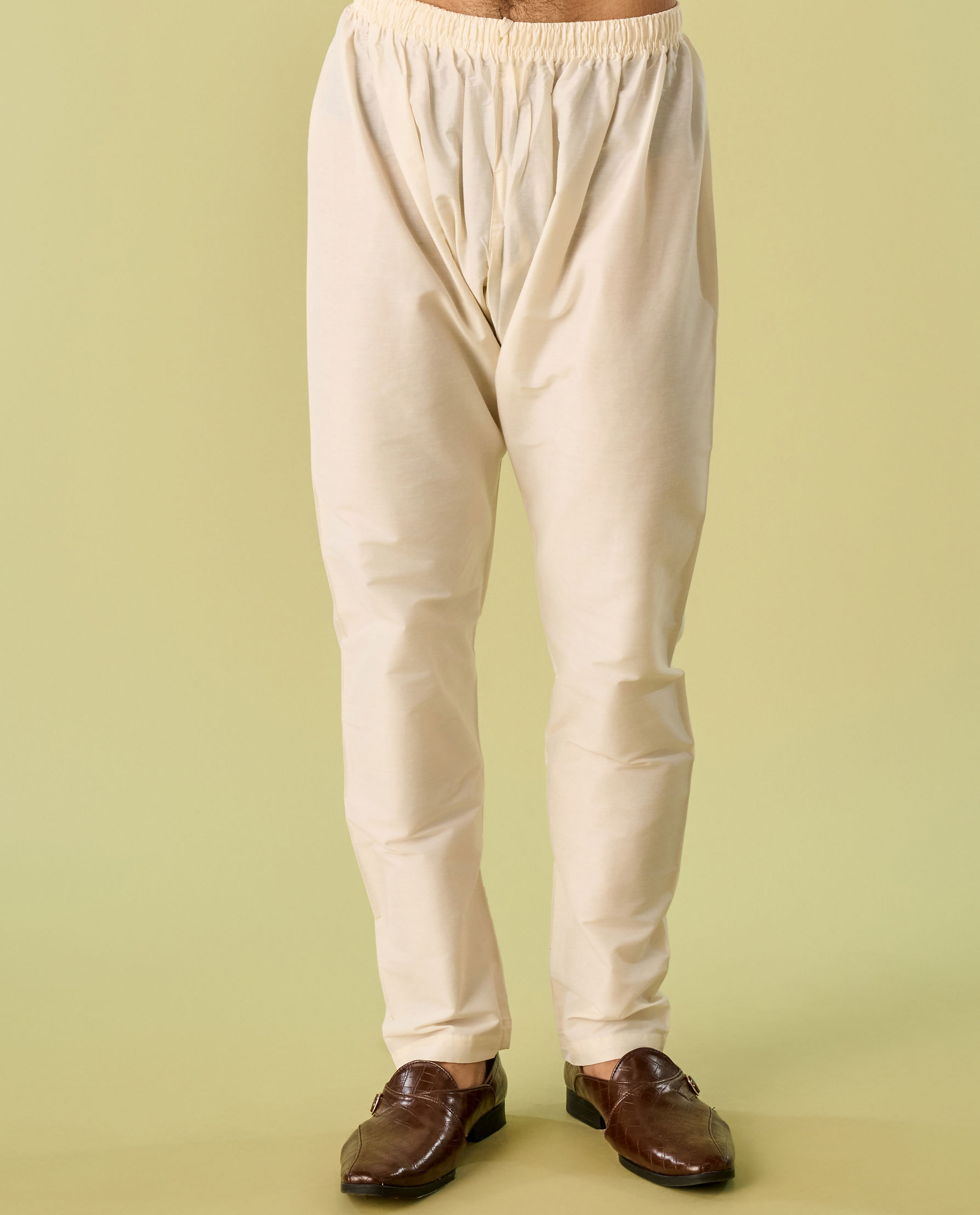 Diwas Men Enthralling Rani Yellow Kurta Jacket Set