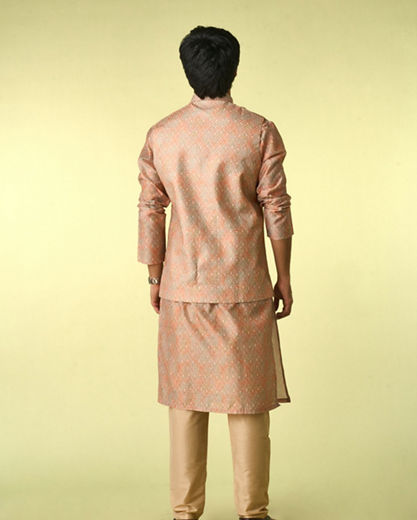 Diwas Men Fawn Elegance Kurta Jacket Set