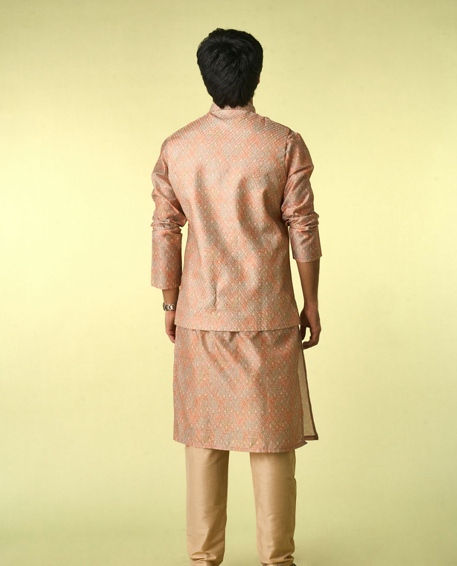 Diwas Men Fawn Elegance Kurta Jacket Set