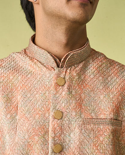 Diwas Men Fawn Elegance Kurta Jacket Set