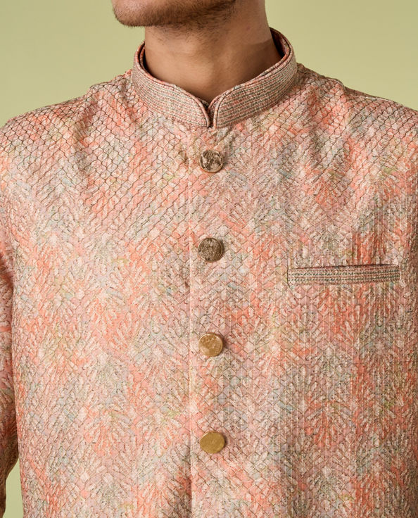 Diwas Men Fawn Elegance Kurta Jacket Set