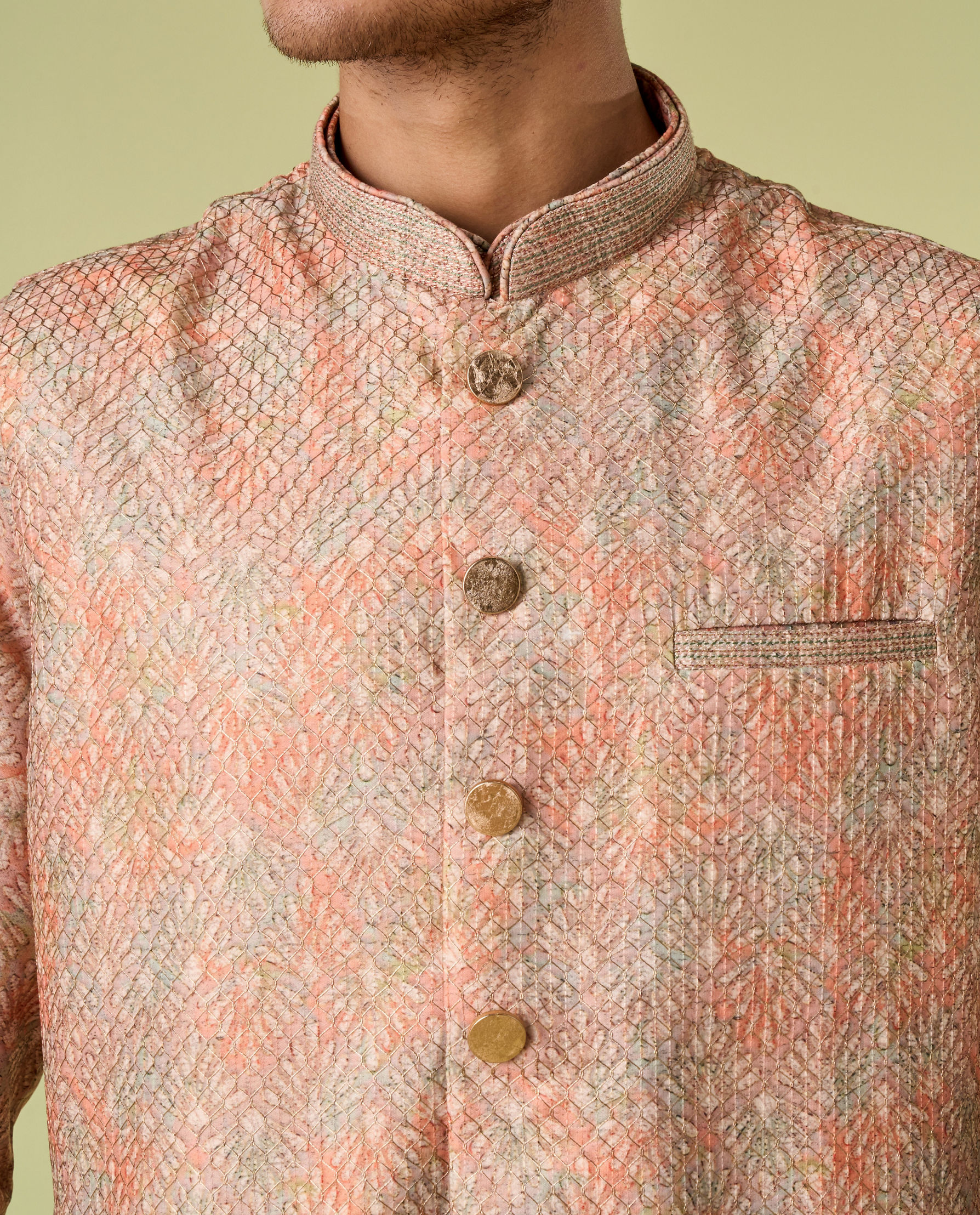 Diwas Men Fawn Elegance Kurta Jacket Set