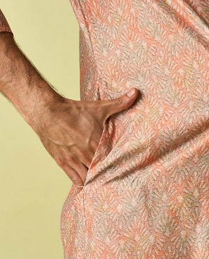 Diwas Men Fawn Elegance Kurta Jacket Set