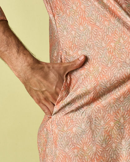 Diwas Men Fawn Elegance Kurta Jacket Set