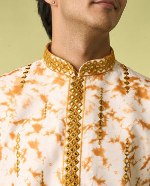 Diwas Men Enigmatic Cream Kurta Jacket Set