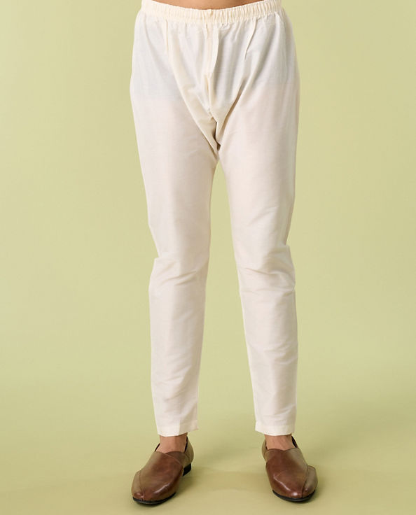 Diwas Men Enigmatic Cream Kurta Jacket Set