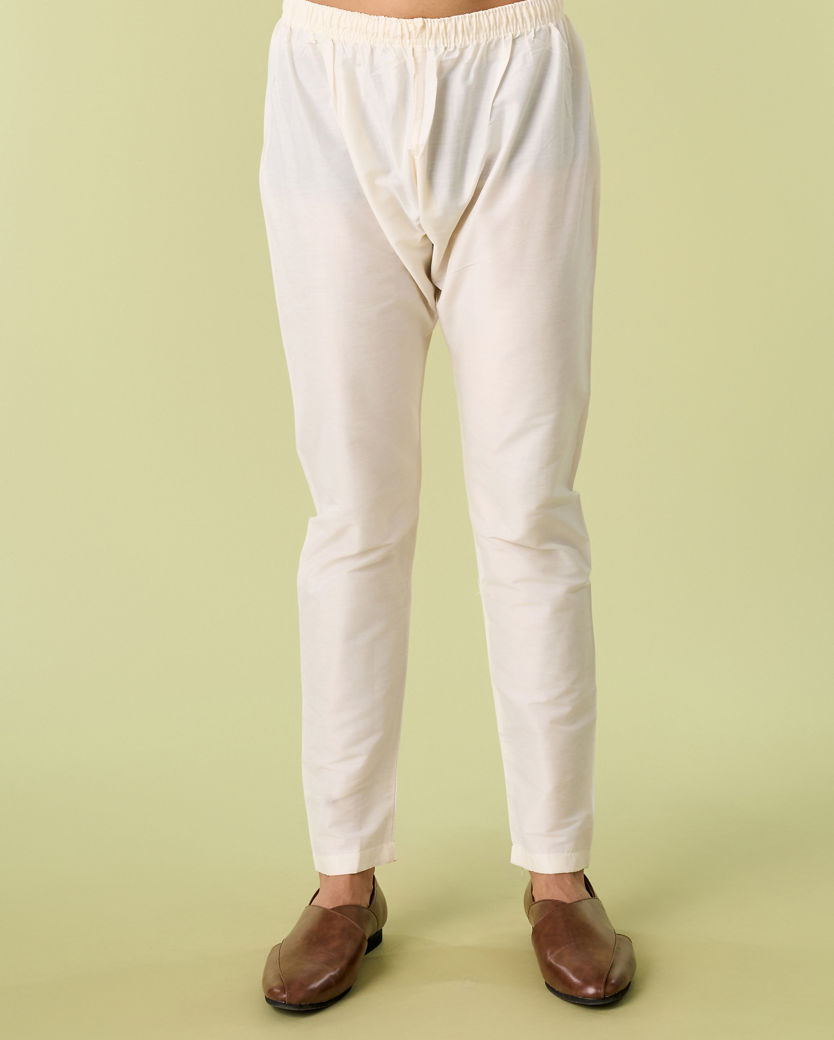 Diwas Men Enigmatic Cream Kurta Jacket Set