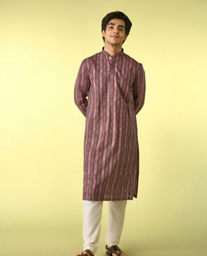 Diwas Men Purple Majesty Kurta Jacket Set