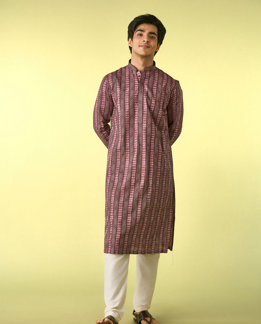 Diwas Men Purple Majesty Kurta Jacket Set